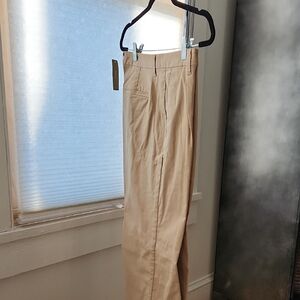 J CREW CHINO WIDE LEG PLEADED PANTS